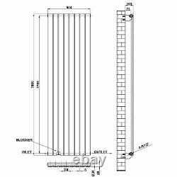 1.8M Vertical Designer Radiator Flat Panel Oval Column Heating Radiators