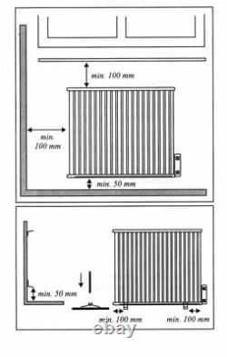 1000W Oil Filled Electric Radiator, Heater. Wall Mounted or Portable. Thermostat