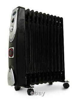 11 Fin 3kw Portable Electric Oil Filled Radiator Heater 2500w 3 Heat Settings