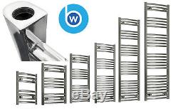 1300mm Wide Central Heating Flat chrome Heated Towel Rail Radiator All Size's