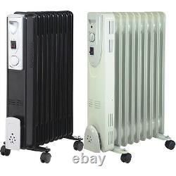 1500w 7 Fin Portable Oil Filled Radiator Heater Electrical Office Home New Dd1