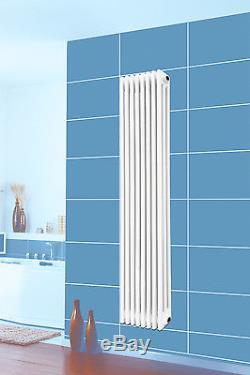 1500x380 mm Triple Radiator Traditional Cast Iron Bathroom Central Heating White