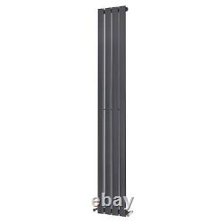 1600x272mm Vertical Modern Flat Panel Designer Radiator Single Column Anthracite
