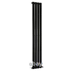 1600x272mm Vertical Radiator Tall Upright Flat Panel Column Rads Designer Black