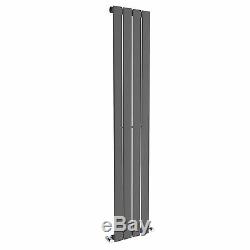 1600x300mm Anthracite Vertical Flat Single Panel Bathroom Central Heated Rad