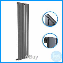 1600x376mm Anthracite Vertical Flat Single Panel Bathroom Central Heated Rad