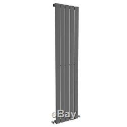1600x376mm Anthracite Vertical Flat Single Panel Bathroom Central Heated Rad
