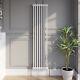 1600x380mm Double Bar Traditional Colosseum Radiator White Vertical Column