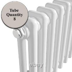 1600x380mm Double Bar Traditional Colosseum Radiator White Vertical Column