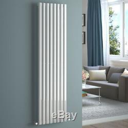 1800 x 480mm White Vertical Oval Single Panel Bathroom Central Heated Radiator