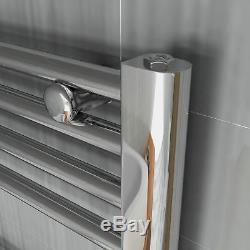 1800 x 600mm Straight Bathroom Heated Towel Rail Radiator Chrome Central Heating