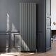 1800 x 608 Vertical Double Flat Panel Anthracite Designer Radiator Bathroom Rads