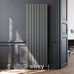 1800 x 608 Vertical Double Flat Panel Anthracite Designer Radiator Bathroom Rads