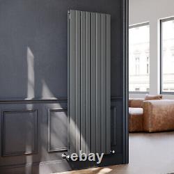 1800 x 608 Vertical Double Flat Panel Anthracite Designer Radiator Bathroom Rads