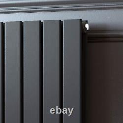 1800 x 608 Vertical Double Flat Panel Anthracite Designer Radiator Bathroom Rads