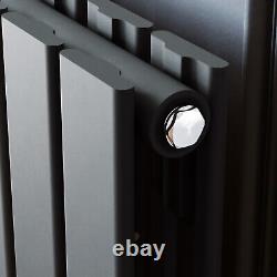 1800 x 608 Vertical Double Flat Panel Anthracite Designer Radiator Bathroom Rads