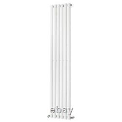 1800x354mm Vertical Designer Oval Column Radiator Central Heating Rads White