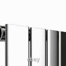 1800x408mm Vertical Flat Panel Designer Bathroom Tall Upright Radiator Chrome