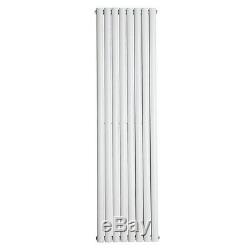 1800x472 mm Vertical Central Heating Rads Designer White Oval Column Radiator