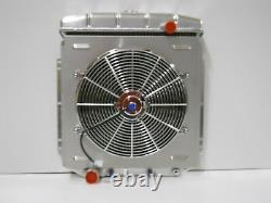 1954 1955 1956 Ford Full Size Aluminum Radiator with Fan and Shroud