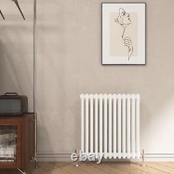 2/3 Column Cast Iron Style Radiator Traditional Central Heating Horizontal White