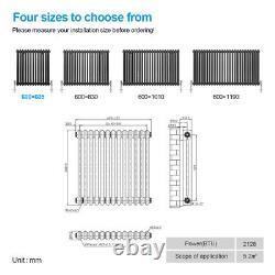 2/3 Column Horizontal Radiator Traditional Central Heating Cast Iron Style Rad