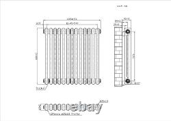 2/3 Column Horizontal Radiator Traditional Central Heating Cast Iron Style Rads