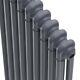 2 Column Vertical 1800mm x 515mm Anthracite Radiator 11 Section Central Heating