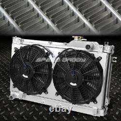 2-Row Performance Radiator Replacement+Cooling Fan for 90-97 Mazda Miata Mx-5 NA