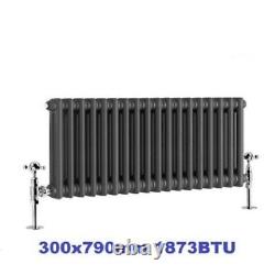 2 column Horizontal Traditional anthracite Central Heating Radiator 300x790mm