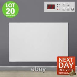 2KW Electric Panel Heater Wall Mounted Space Bathroom Radiator with Timer