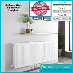 3000mm Width x Various Height Central Heating Convector Radiators-Type 11-21-22