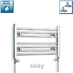 400 x 600 mm Chrome Heated Towel Rail Radiator Central Heating Flat & Curved