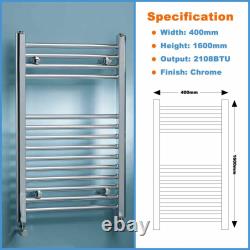 400mm Chrome Radiator Straight Heated Bathroom Towel Rail Rad Radiator