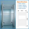 400mm Chrome Radiator Straight Heated Bathroom Towel Rail Rad Radiator