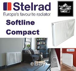 450mm / 600mm High Central Heating Radiator Double Panel Single Convector P+