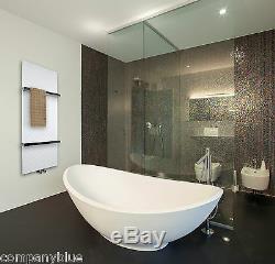 450mm wide 1200mm high Black Designer Heated Towel Rail Radiator Modern Bathroom
