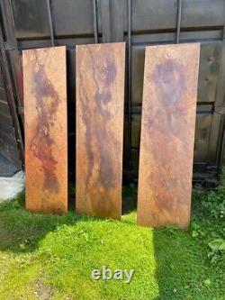 500mm wide distressed etched solid copper vertical designer radiator