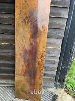 500mm wide distressed etched solid copper vertical designer radiator