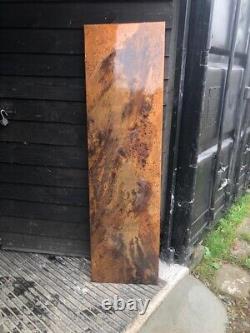 500mm wide distressed etched solid copper vertical designer radiator