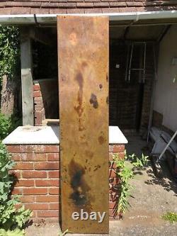 500mm wide distressed etched solid copper vertical designer radiator