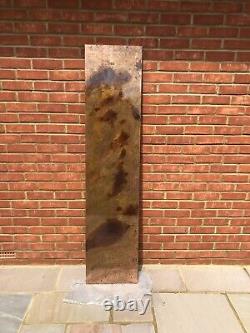 500mm wide distressed etched solid copper vertical designer radiator