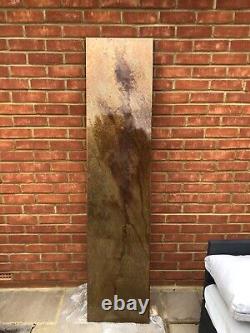 500mm wide distressed etched solid copper vertical designer radiator