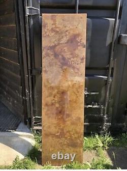 500mm wide distressed etched solid copper vertical designer radiator