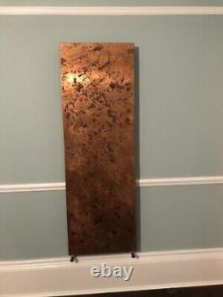 500mm wide distressed etched solid copper vertical designer radiator