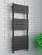 500mm x 1200 Anthracite Designer Flat Panel Heated Bathroom Towel Rail Radiator