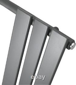 500mm x 1200 Anthracite Designer Flat Panel Heated Bathroom Towel Rail Radiator