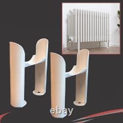 6 Column White Horizontal Radiators ULTRAHEAT TUBULARO Floor Standing Feet