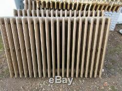 6 X Cast Iron Central Heating Radiators Architectural Salvage from Church Edward