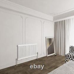 600 x 1010 mm White Traditional Colosseum Horizontal Double Bar Radiator